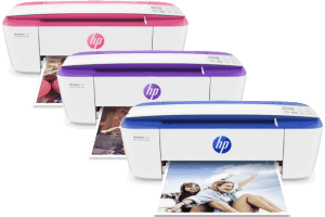 6 different units of HP DeskJet 3700 series All-in-one printer, assorted colors