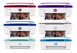 6 different units of HP DeskJet Ink Advantage 3700 series All-in-one printer, assorted colors