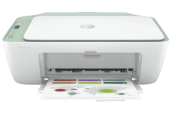 HP DeskJet 2722 All-in-One printer, white and green