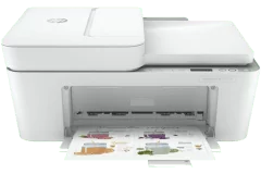 HP DeskJet 4122e printer, white.