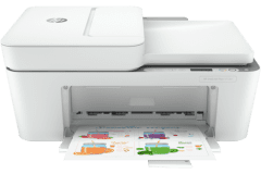 HP DeskJet 4158e printer, white.