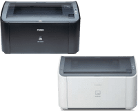 Canon LASER SHOT LBP2900/LBP 2900 printers, one in black and one in white
