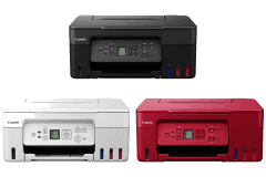 Canon G3470 printer, black/white/red.